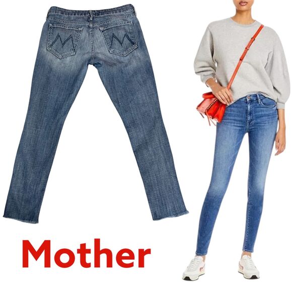 Mother Looker Ankle Fray Jeans Style 1431-225 Size 28 – Skinny Fit - Picture 1 of 16